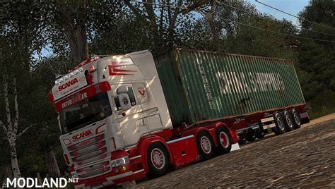 Scania R And Streamline Rjl White And Red Skin Accessory Ets 2