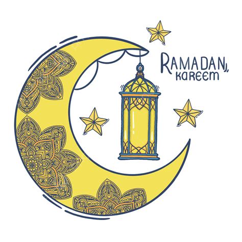 Ramadan Kareem Lantern Png Image Ramadan Kareem Crescent Moon And