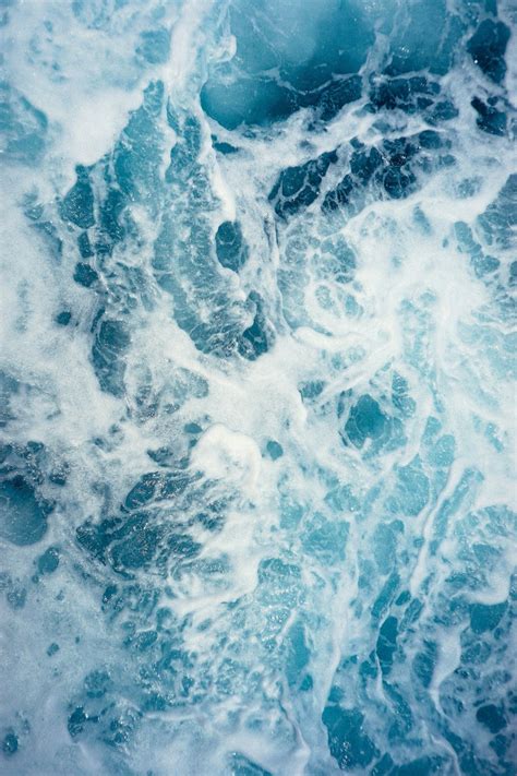 Ocean Water Wall Art Print Aqua Blue And White Abstract