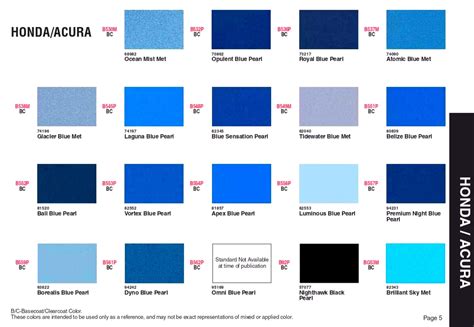 Honda Paint Codes And Color Charts