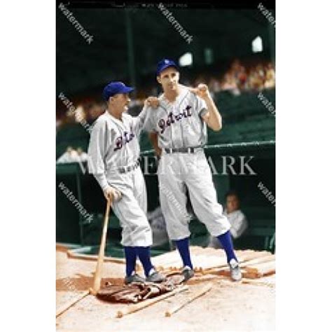 Bs507 Baker Delmar And Hank Greenberg Of The Detroit Tigers Colorized Photo