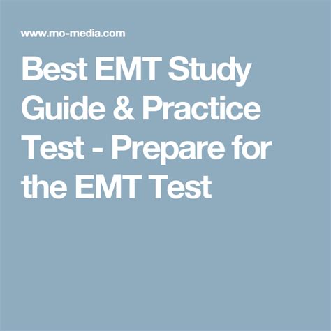 Best Emt Study Guide And Practice Test Prepare For The Emt Test Gre