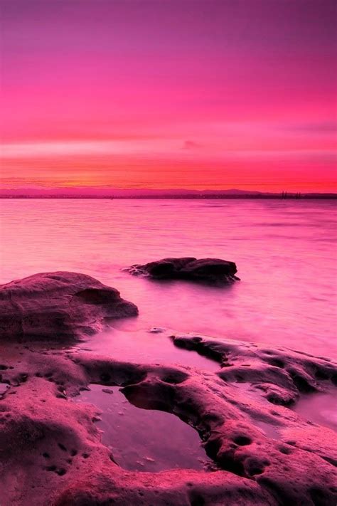 Pin By Cezanne Depew On Pretty Pictures Pink Ocean Pink Sunset Pink Sky