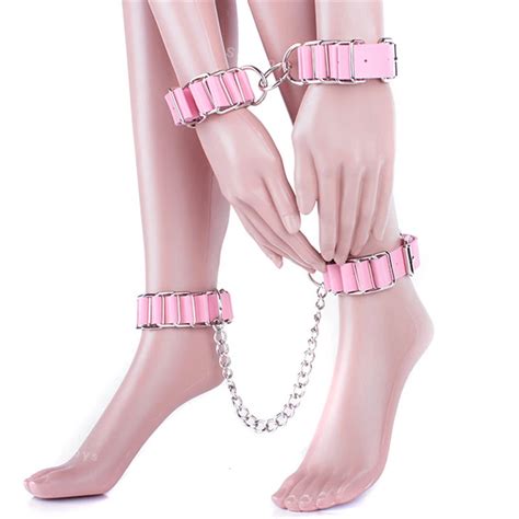 Pink Hand Cuffs Ankle Cuff Bondage Collection For Male Female Couples