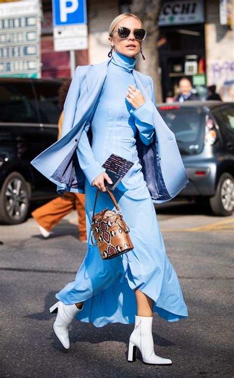 Baby Blue From The Best Street Style From Fashion Week Fall 2019 E News