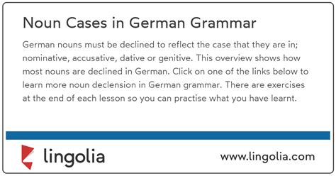 Noun Cases In German Grammar