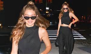 Gigi Hadid Flashes Her Impossibly Flat Stomach In Tiny Crop Top Daily
