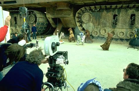 Filming The Sandcrawler Scene Star Wars Behind The Scenes Pinterest Scene And The Ojays