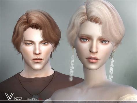 The Sims Resource Wings Oe0202 Hair Sims 4 Hairs Sims Hair Sims 4