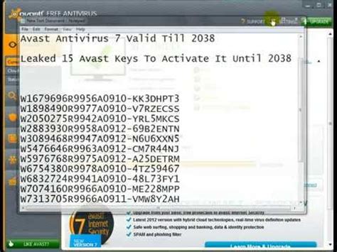 avast antivirus for windows 7 with key