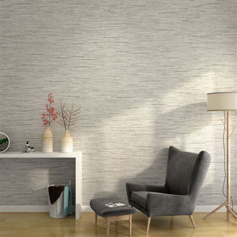 Solid grey background for zoom. Modern Simple Solid Color Plain Linen Wallpaper Bedroom ...