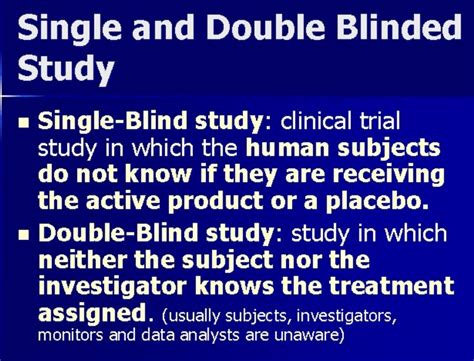Difference Between A Single Blind And A Double Blind Experiment