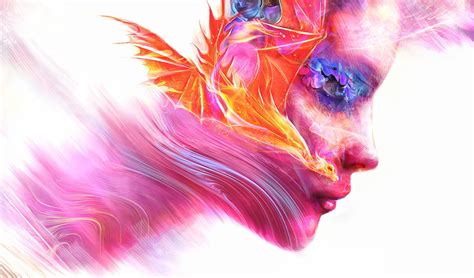 Women Face Profile Colorful Artwork Wallpapers Hd