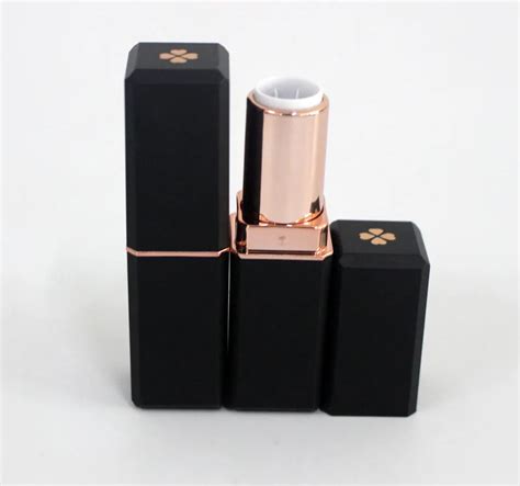 Empty Square Lipstick Tubelipstick Packing Matte Black White 121mm Buy Black Lipstick Tube
