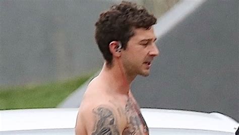 Shia Labeouf Bares Ripped Tattooed Torso Going Shirtless In His Underwear Shia Labeouf
