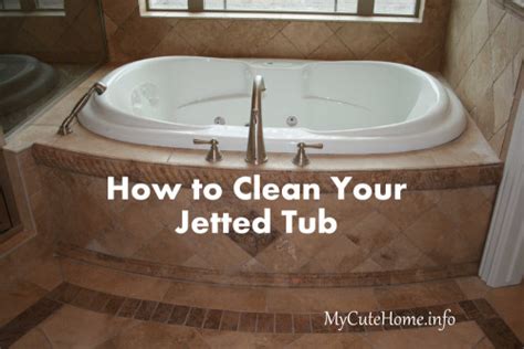 The jets in a jetted tub or whirlpool must be cleaned regularly to remove trapped soil that can feed mildew. How to Clean a Jetted Tub - My Cute Home