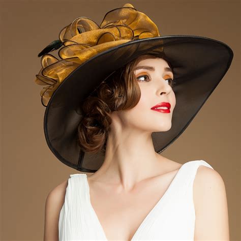 ladies elegant organza bowler cloche hats kentucky derby hats tea party hats 196075369 jj s