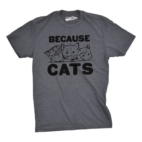 2019 New Summer Funny T Shirt Mens Because Cats Funny Crazy Cat Person