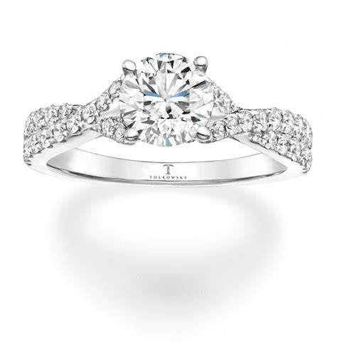 tolkowsky diamond engagement ring in 14k white gold available in the us through ka