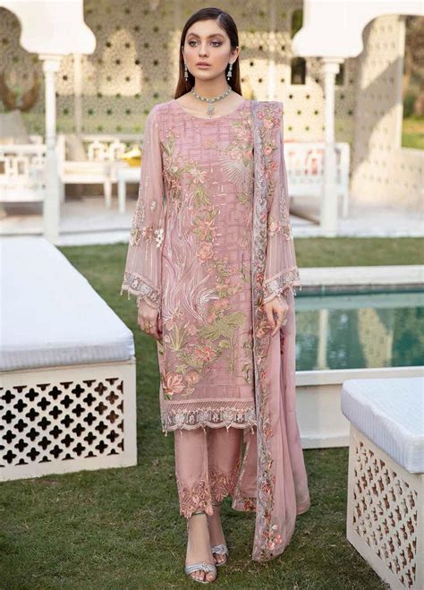Ramsha Embroidered Chiffon Suits Unstitched 3 Piece Rsh21 C20 2011 Luxury Collection