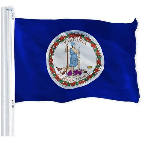 G128 Virginia State Flag 3x5 Feet Printed 150d Indooroutdoor