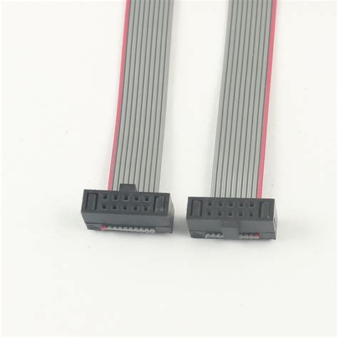 2pcs 127mm Pitch 2x5 Pin 10 Pin 10 Wire Idc Flat Ribbon Cable Length