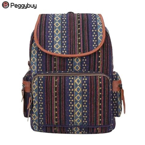 New Trend Bohemian Ethnic Backpack Women Large Capacity Travel School