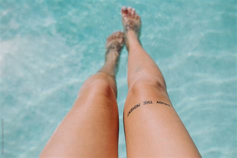 Woman Legs In The Pool By Stocksy Contributor Susana Ram Rez Stocksy