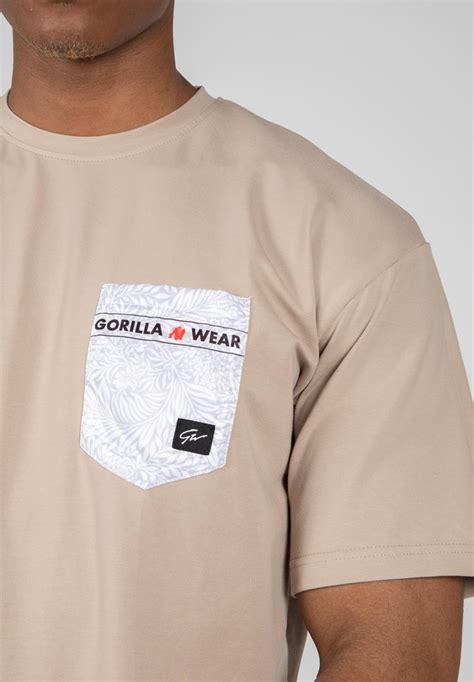 Gorilla Wear Dover Oversized T Shirt Beige M Fitwinkelnl