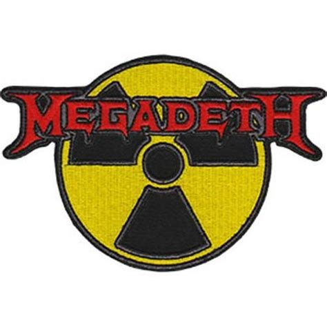 Megadeth is a successful thrash metal band founded by bassist david warren ellefson and vocalist/guitarist david scott mustaine. Megadeth Iron-On Patch Radioactive Logo | Patch logo ...