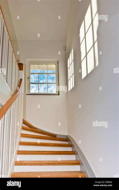 Staircase With Windows Stock Photo Alamy