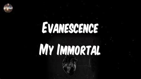 Evanescence My Immortal Lyrics When You Cried Id Wipe Away All