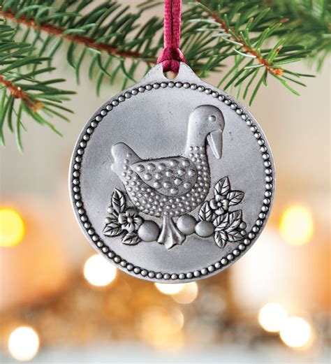 12 Days Of Christmas Pewter Ornaments And Ornament Tree Set Plow And Hearth