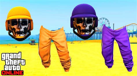 Gta How To Get Orange Purple Joggers Bulletproof Helmets After