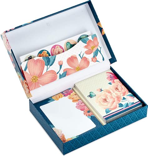 Hallmark Stationery Set With Desk Organizer Floral 10