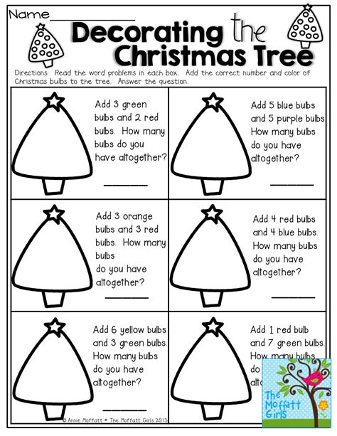 Christmas Worksheets For 1st Grade