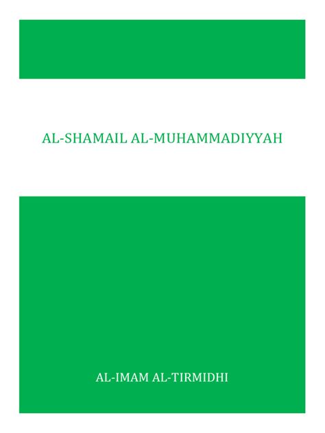 Al Shamail Al Muhammadiyyah Al Imam Al Tirmidhi In Sundanese Pdf