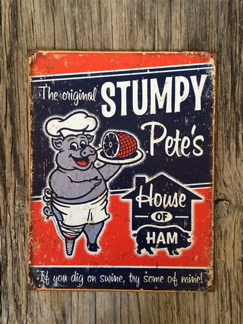 vintage style tin metal sign t for her or him shabby