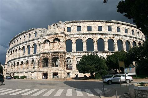Foto Amphitheater In Pula Istrien Kroatien Vergrößert