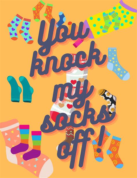 You Knock My Socks Off Printable Download Etsy