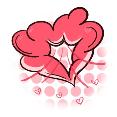 Heart Shaped Clouds Png Image Flying Red Heart Shaped Clouds Proposal Decoration Cartoon