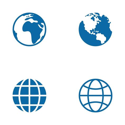 Earth Globe Icon Logo Design 4760564 Vector Art At Vecteezy