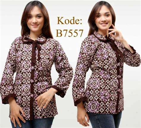 7 Model Baju Batik Kantor Wanita Trendy And Elegan Model Baju Batik Kantor