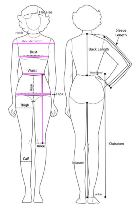 Bust Waist Hip Measurement Guide