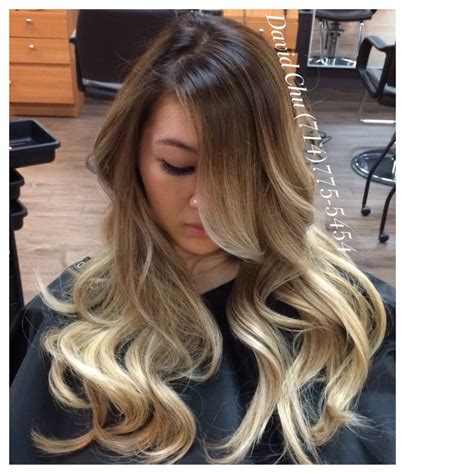 Asian Blond Ombre Balayage Notice How The Hair Color