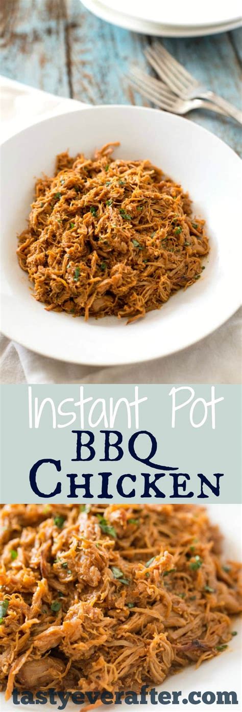 Pour 1/2 cup of the barbecue sauce over chicken, but do not stir. Instant Pot BBQ Chicken {less than 30 minutes!} - Tasty ...