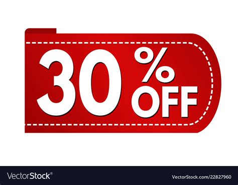 Special Offer 30 Off Banner Design Royalty Free Vector Image