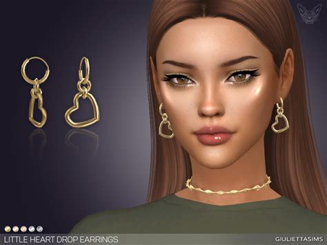 Sims 4 Mods Clothes Sims 4 Clothing Heart Hoop Earrings Dangly