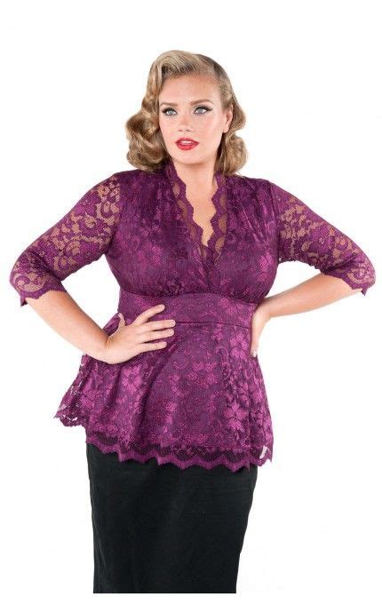 Perfection In Plum Lace Top Plus Size Pinup Girl Clothing Plum