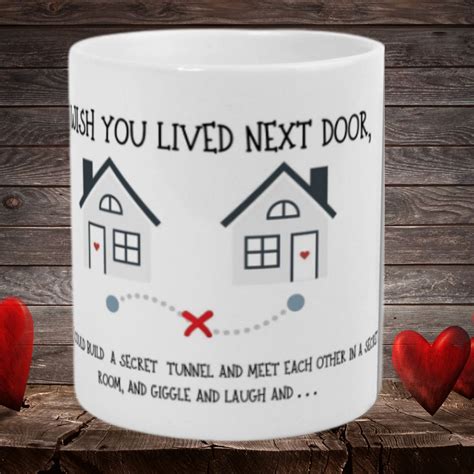 i wish you lived next door mug perfect t for special etsy